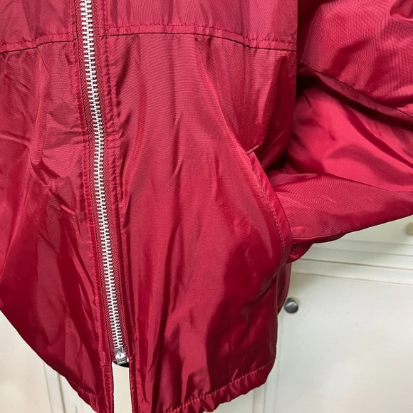 Vtg Rennoc Classic Nylon Varsity Jacket Sherpa/Quilted Lined Maroon Windbreaker - Picture 3 of 14